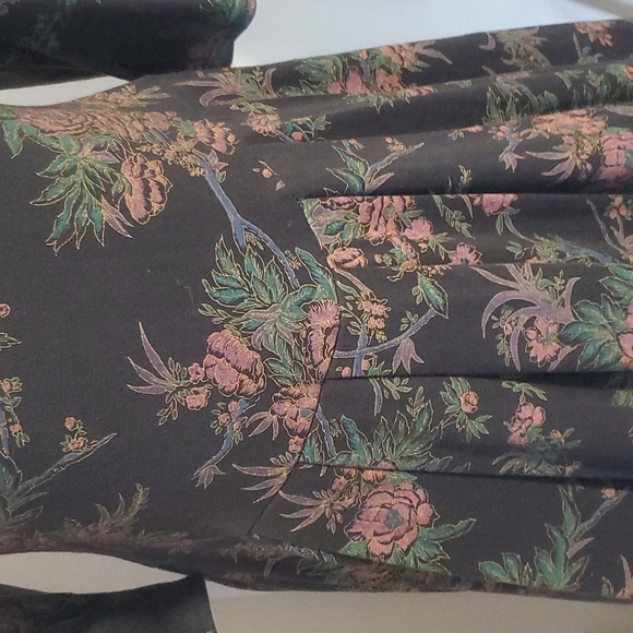 Vintage 1980,Joni Blair Of California, Floral Black Dress, Size 3 - Picture 4 of 12
